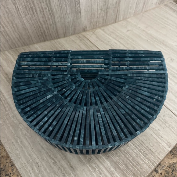 Cult Gaia Blue Woven Clutch - Picture 5 of 12